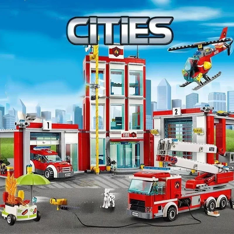 시티 소방서 헬리콥터 트럭 차고 소방관 주택 블록 세트 - Lego Set City 리뷰 및 가격