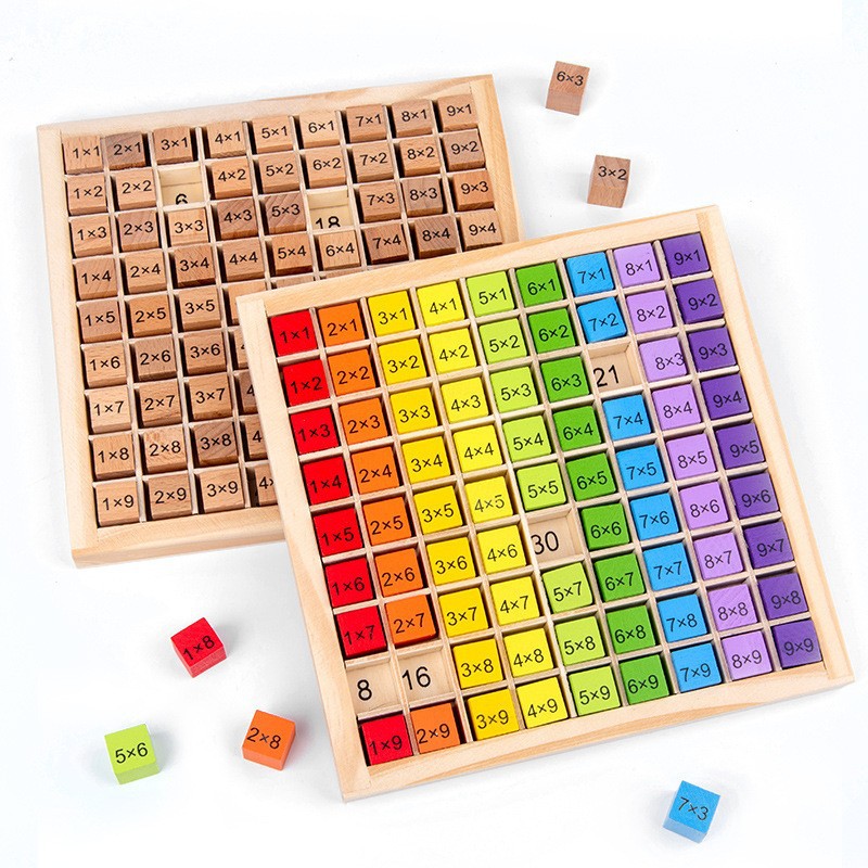몬테소리 어린이 교육용 장난감 나무 곱셈판 게임, 곱셈 - Board Game Education 리뷰 및 가격