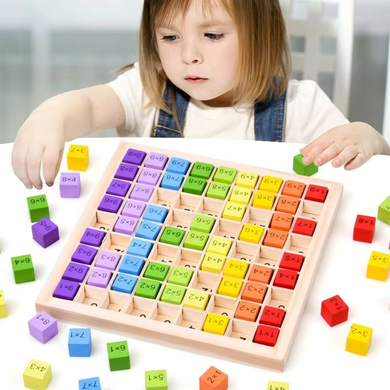몬테소리 어린이 교육용 장난감 나무 곱셈판 게임, 곱셈 - Board Game Education 리뷰 및 가격