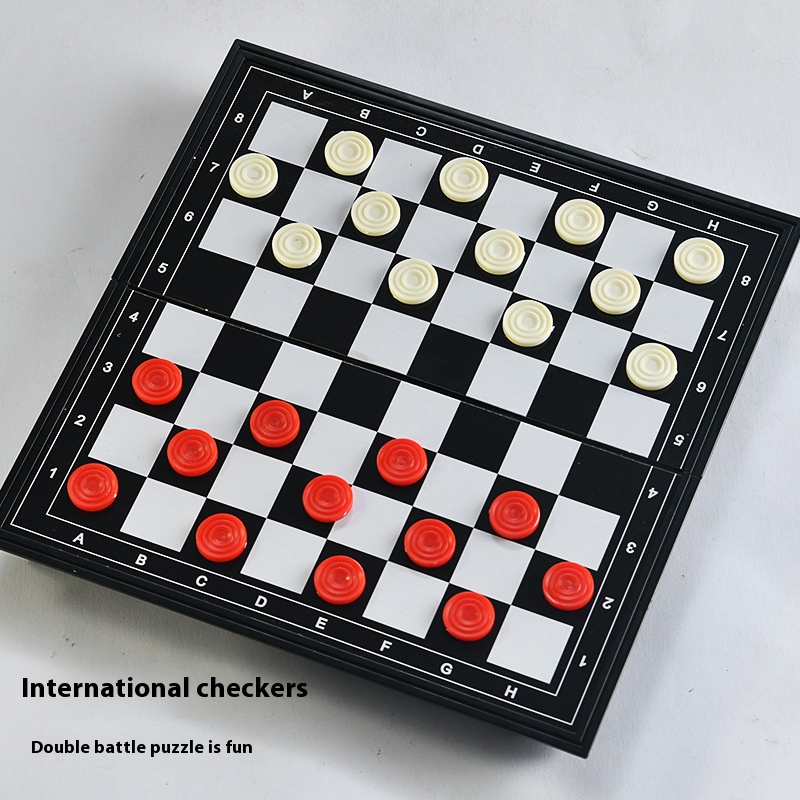 투인원 접이식 보드 장난감, 국제 체스 체커, 휴대용  - Board Game Multiplayer 리뷰 및 가격